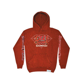 Diamond Supply Co. X Ozzy Osbourne Hoody Ozzy Osbourne Mineral Wash Red