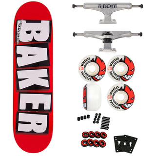 Baker Complete Logo Red 8.5" with Independent Reynolds Hollow Trucks, 52mm Spitfire Wheels
