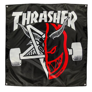 Thrasher Skateboard Shop Banner - Spitfire Thrash and Burn  36" x 36" Polyester
