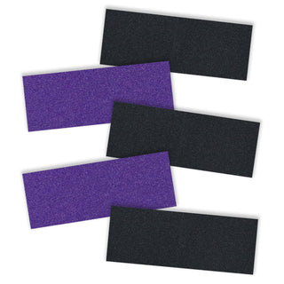 Black Diamond Skateboard Griptape Black and Purple Grip Strips 5 pack 9" x 3.25"