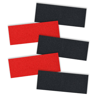 Black Diamond Skateboard Griptape Black and Red Grip Strips 5 pack 9" x 3.25"