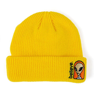 Alien Workshop Skateboards Beanie Believe Embroidered Gold