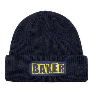 Baker Skateboards Beanie Brand Logo Navy/Yellow