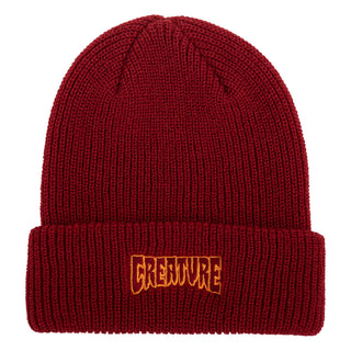Creature Skateboards Beanie Logo Outline Dark Red