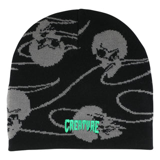 Creature Skateboards Beanie Spiral Skull Black