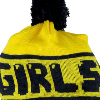Girl Beanie BUBBLE POM YELLOW