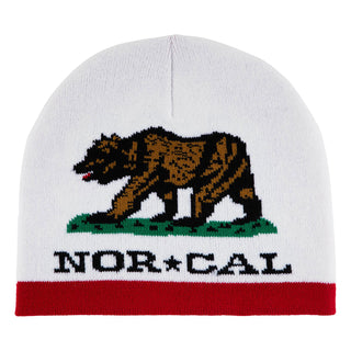 Nor Cal Beanie Republic Skull Cap White