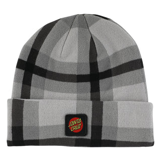 Santa Cruz Skateboards Beanie Cruz Label Black Plaid