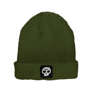 Zero Skateboards Beanie Single Skull Patch Olive