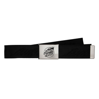 Santa Cruz Skateboard Belt Flame Dot Strip Web Black