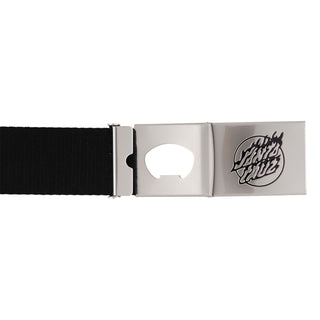 Santa Cruz Skateboard Belt Flame Dot Strip Web Black
