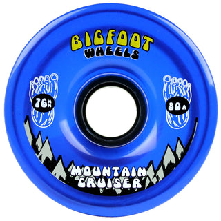 Bigfoot Longboard Wheels - 76mm Mountain Cruiser Translucent Blue
