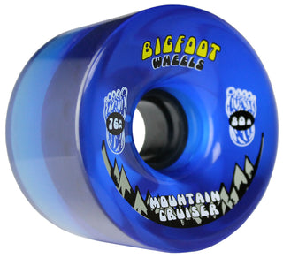 Bigfoot Longboard Wheels - 76mm Mountain Cruiser Translucent Blue
