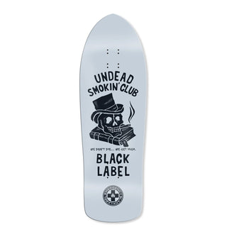 Black Label Skateboard Deck Undead Smokin' Club Riky Shaped 10.25" x 31.5"