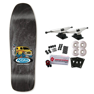 Black Label Skateboard Complete Lucero Man Van 90' Reissue 9.88" x 32.25" Black