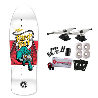 Black Label Skateboard Complete Omar Hassan Ramp Rat Shaped 10.0" x 31.25" White