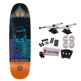 Black Label Skateboard Complete Omar Hassan S.O.S. Black Widow Shaped 9.25" Assorted