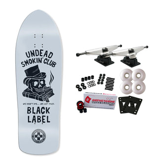 Black Label Skateboard Complete Undead Smokin' Club Riky Shaped 10.25" x 31.5"
