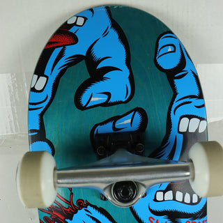 Blem Santa Cruz Skateboard Complete Hands Blue 8.25"