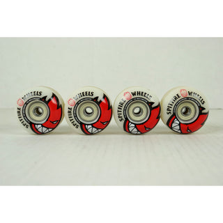 Blem Spitfire Skateboard Wheels with Bearings Bighead 52mm White 99A