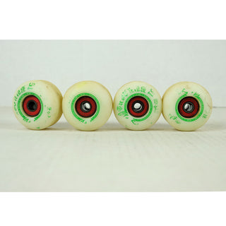 Blem Spitfire Skateboard Wheels Burners 51mm 99A White/Green with Bearings