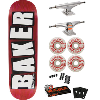 Baker Skateboard Complete B2 Red 8.5" Spitfire, Independent, Bones Reds