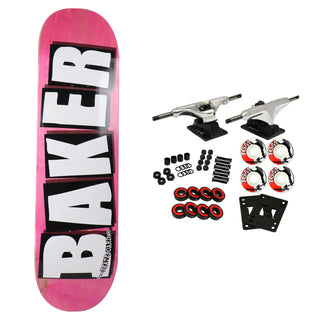 Baker Skateboard Complete Logo Veneers B2 Pink 8.25"