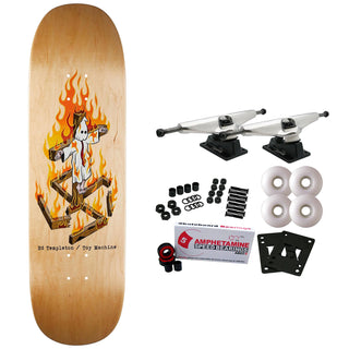 Toy Machine Skateboard Complete Templeton Charred Cross 9.0" x 33.25"