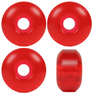 Skateboard Wheels 53mm x 31mm High Rebound 99A Clear Red