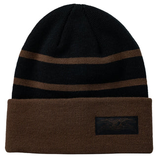 Anti Hero Skateboards Beanie Stock Eagle Label Black/Dark Brown