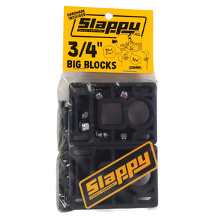 Slappy Trucks Risers Big Blocks Black 3/4" with Mounting Hardware and Sticker