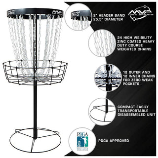 MVP Disc Golf Basket Black Hole Pro Catcher Target - Refurbished