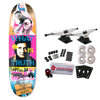 Black Label Skateboard Complete Jason Adams Truth Custom Egg Pink 9.5" x 32.5"