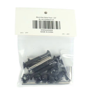 Blind Skateboard Hardware 1.25" Allen Bolts Black/Silver
