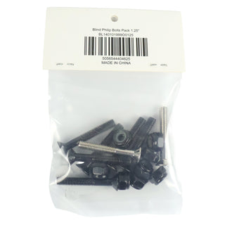 Blind Skateboard Hardware 1.25" Phillips Bolts Black/Silver