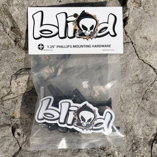 Blind Skateboard Hardware 1.25" Phillips Bolts Black/Silver