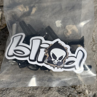 Blind Skateboard Hardware 1.25" Phillips Bolts Black/Silver