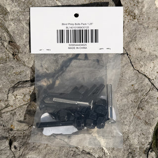Blind Skateboard Hardware 1.25" Phillips Bolts Black/Silver