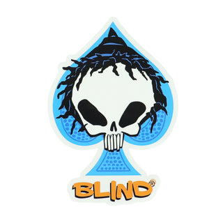 Blind Skateboard Sticker Reaper Rasta Skull 3.5" x 5"