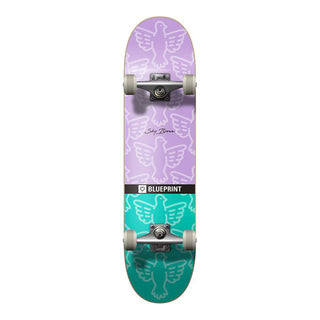 Blueprint Skateboard Complete Sky Brown Bird Purple/Teal 8.0"