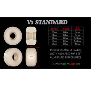 Bones Skateboard Wheels 54mm STF V1 Standard 99A White