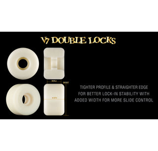 Bones Skateboard Wheels 58mm 97A X-Formula V7 Double Locks