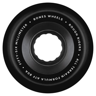 Bones Skateboard Wheels 56mm Rough Riders All Terrain 80A Black