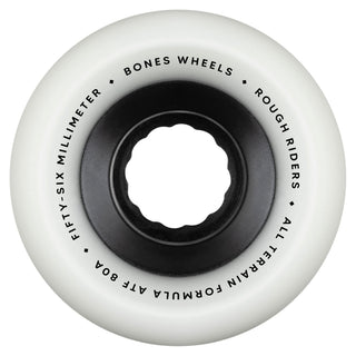 Bones Skateboard Wheels 56mm Rough Riders All Terrain 80A White