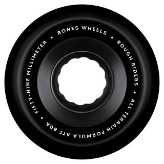 Bones Skateboard Wheels 59mm Rough Riders All Terrain 80A Black