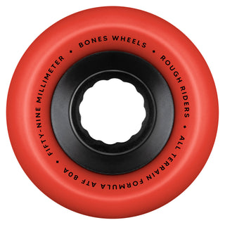Bones Skateboard Wheels 59mm Rough Riders All Terrain 80A Red
