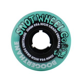 Snot Wheel Co. Skateboard Wheels 53mm Boogerthane Team 99A Teal/Black