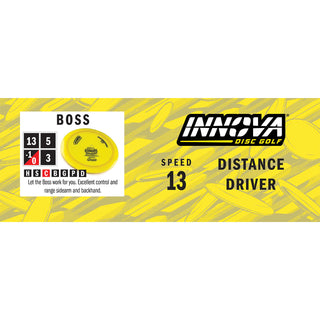 Innova Disc Golf Champion Boss Distance Driver 13/5/-1/3 Slate Purple/Green Metallic 172 grams