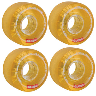 Globe Skateboard / Longboard / Cruiser Wheels Bruiser 58mm 83A Clear Honey