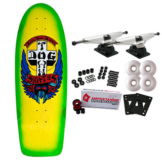 Dogtown Skateboard Complete Bull Dog OG 70s Classic Yellow/Green 10" x 29.622"